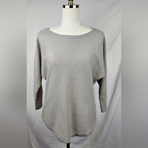 New York And Company Women's‎ Sweater Gray Size Med Minimalist Classic Nautical